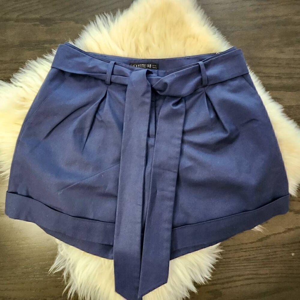 Lafayette 148 New York Women's bowknot tie waist shorts Size 2